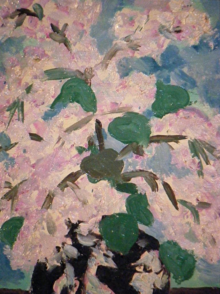 Amazon.co.jp: 真作 絵画尾崎誉 油彩4号(ボード) リラの花J142 : Hobbies