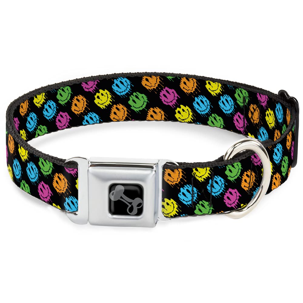 Collier pour chien Buckle-Down avec boucle de ceinture de sécurité émoticônes