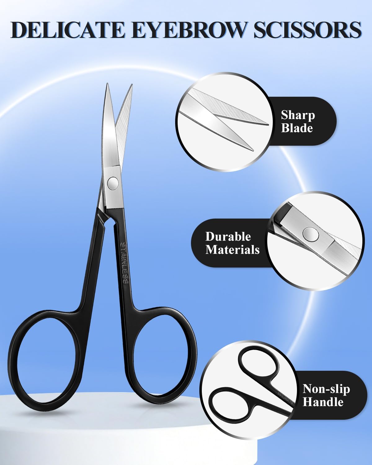 MORGLES Tweezers for Eyebrows, 10 in 1 Blackhead Remover and Pimple Popper Tool Kit, Tweezers Set for Men and Women with Travel Bag, Hair Plucking Daily Beauty Tools