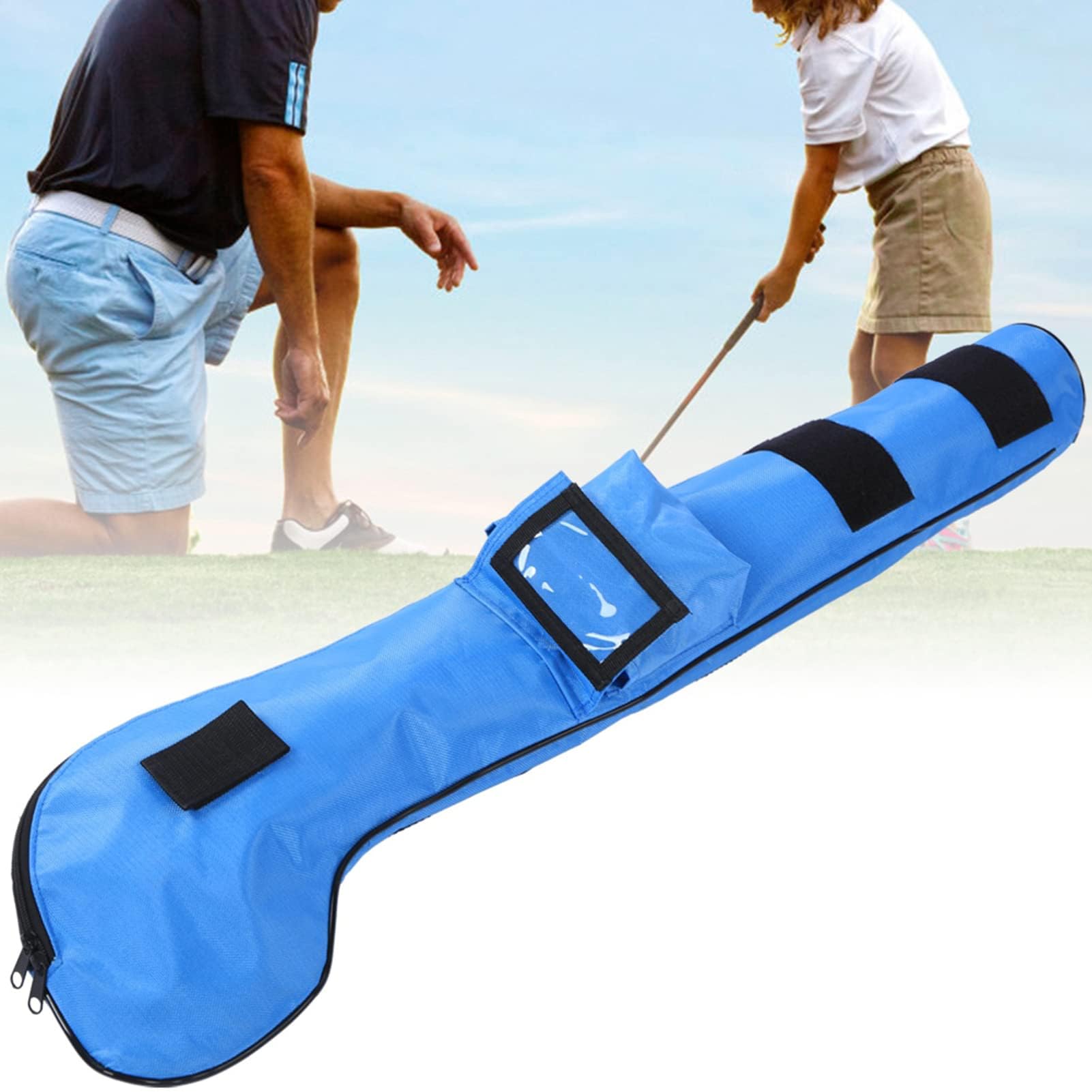Borsa da golf per bambini, 32,28x3,74 pollici Borsa a tracolla morbida per bambini con tracolla Borsa da allenamento per campo pratica portatile e pieghevole per allenamento all'aperto e competizione