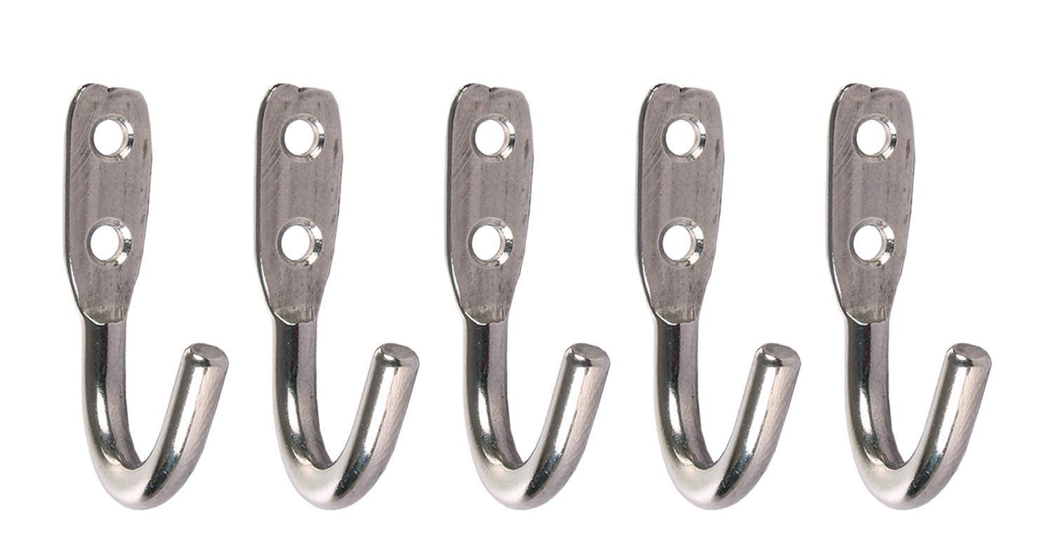 A to Z Single Hook Khiti Solid Stainless Steel - Pack of 5