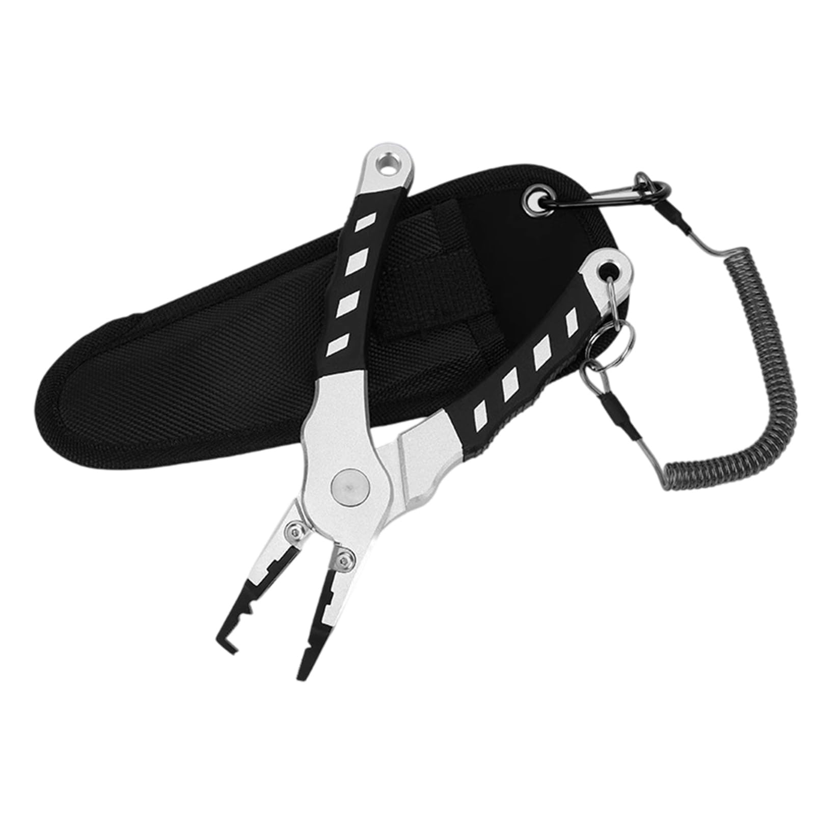 Pinze multiuso multifunzione intrecciate per lenza da pesca ad anelli con guaina a spirale pinza da pesca con anelli divisi