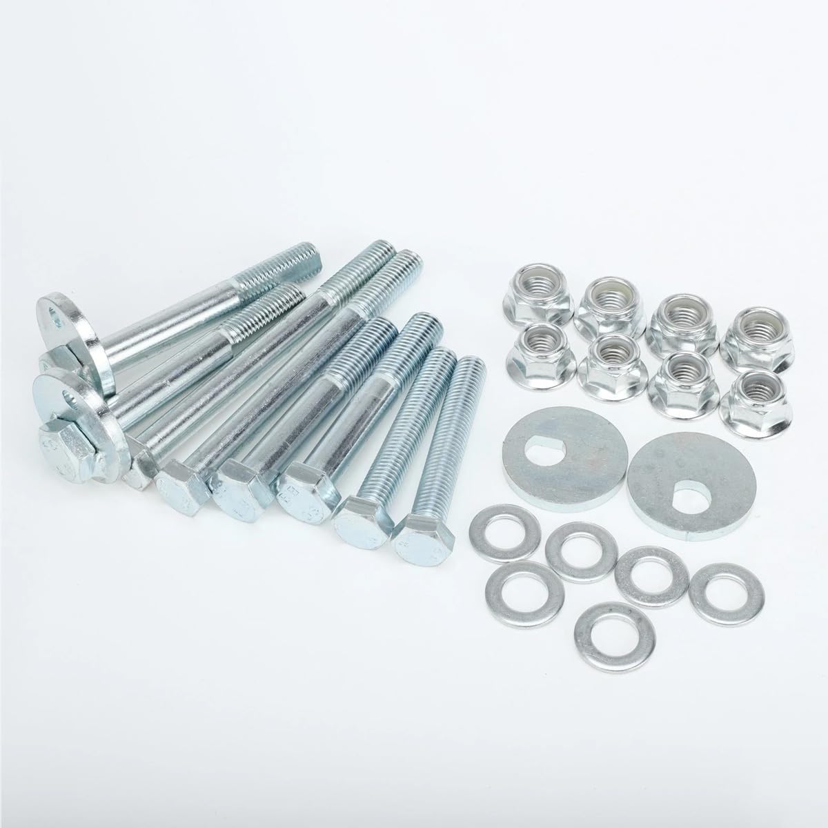 Front Control Arms Cam Bolts & Mounting Hardware Kit,Fit for 2003-2009 Dodge Ram 1500 2500 3500 Front Upper Lower Control Arm Camber Adjust Bolt Repair Kit, 8PCS