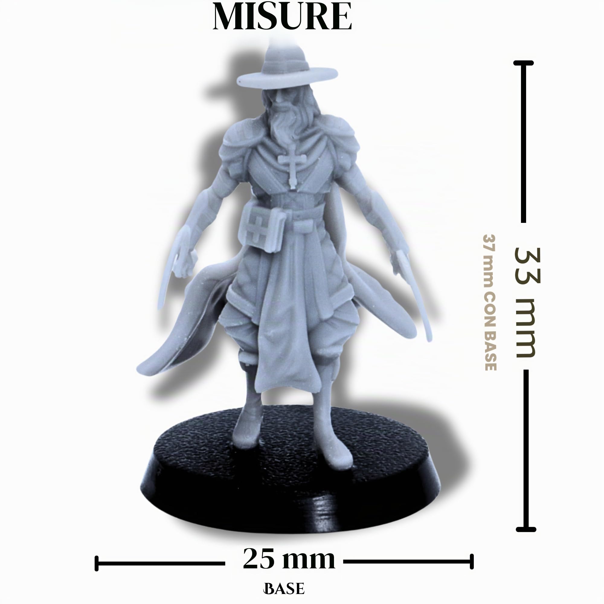 Personaggi Modello NPC Giocabili Fantasy 30mm Dungeons e Draghi Miniatura per Giochi da Tavolo, Creature Bestia TTRPG Giochi di Ruolo