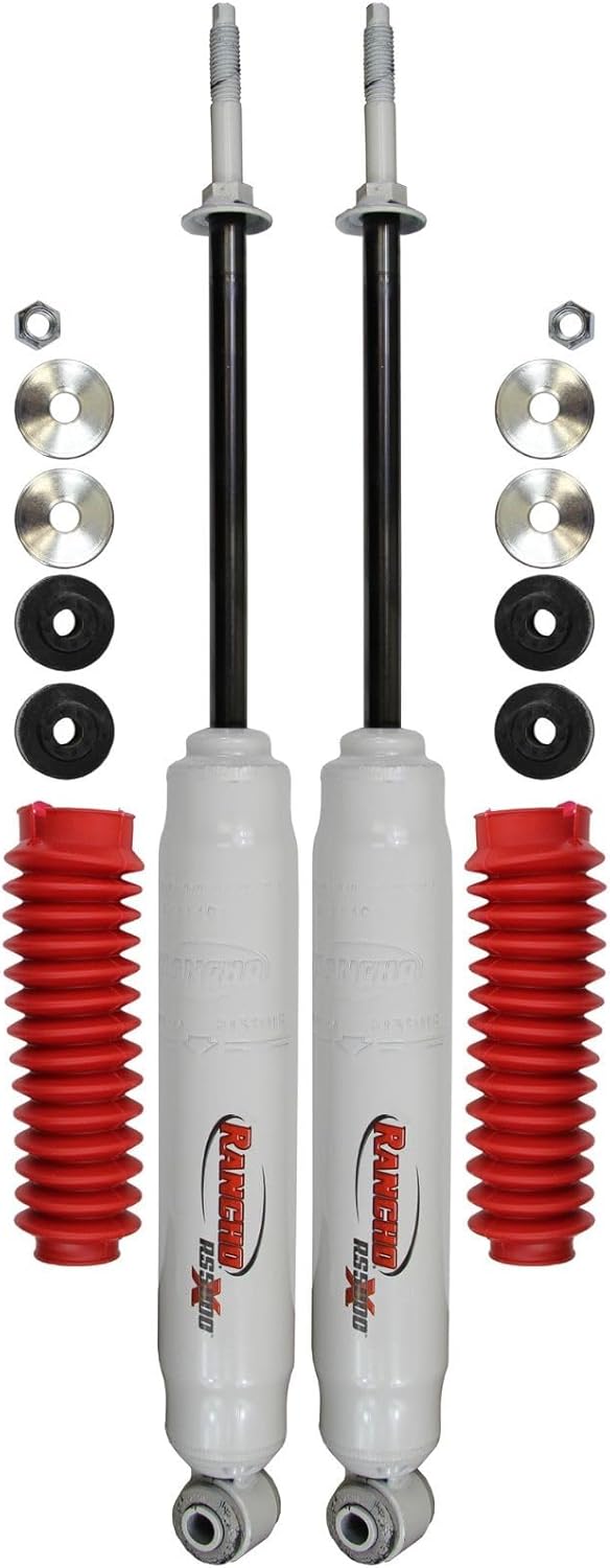Pair of Rancho RS5000X Series Front Shocks fits 2014 2024 Ram 3500 with 0" Lift | Improves Overall On & Off Road Handling & Performance | Includes TrendsAuto Decal