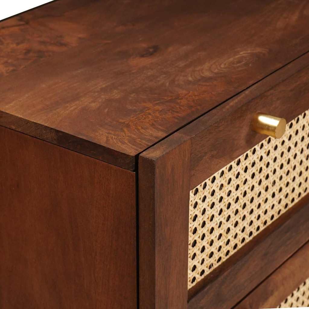 vidaXL Zestaw Komód 2 pcs Brązowy 60 x 33,5 x 75 cm Drewno z mango, Współczesna szafka boczna, z drewna mango, funkcjonalny mebel, prostokątny akcent do salonu, trwała konstrukcja