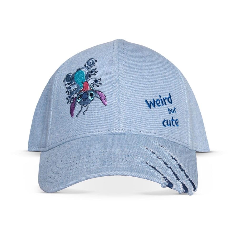 LILO AND STITCH WEIRD BUT CUTE STITCH DENIM SNAPBACK ADJUSTABLE BASEBALL CAP HAT