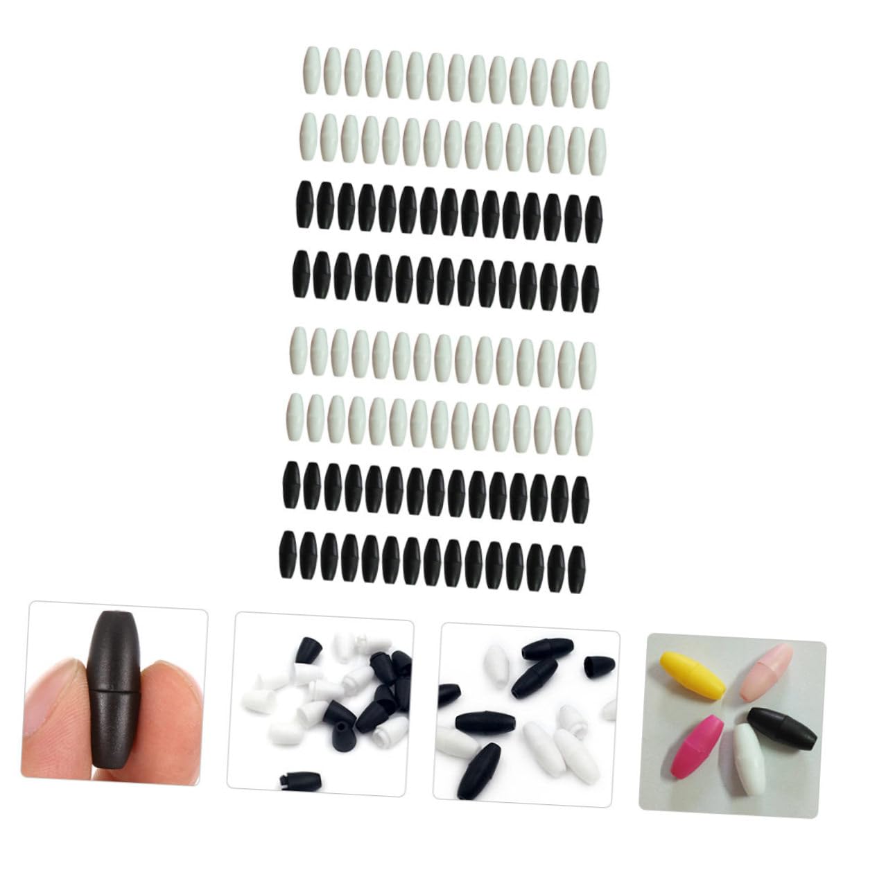 DOITOOL 700 Piezas Broches de Seguridad para Manualidades Diy Conectores de Cuerda de Plástico Negros para Pulseras Bolsos y Ropa