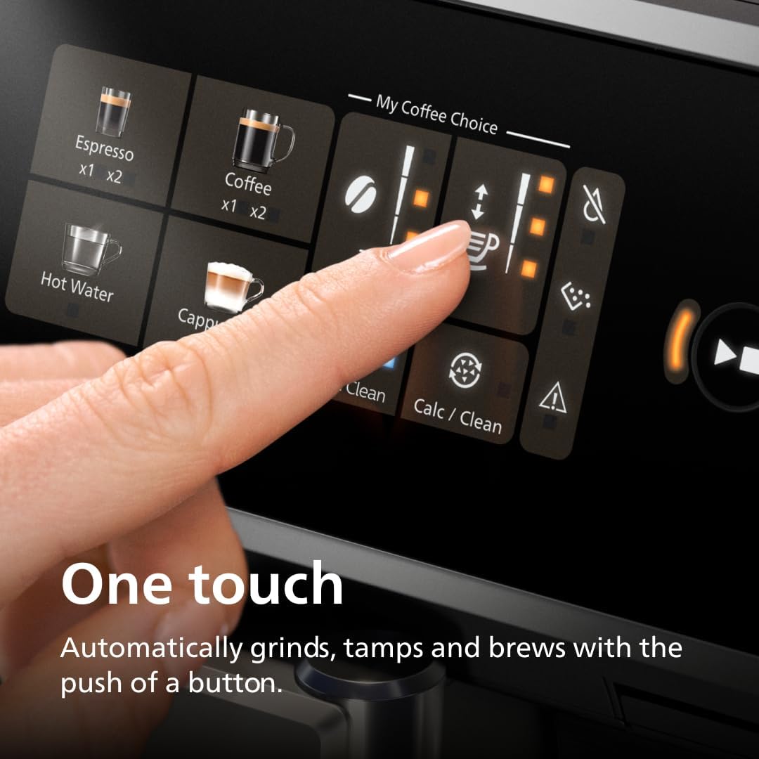 Philips 2300 Series Fully Automatic Espresso Machine with LatteGo milk system and integrated grinder, 4 Coffee Pre-Sets & Hot Water, 15-Bar Pressure, Matte Black (EP2330/10) (Renewed)