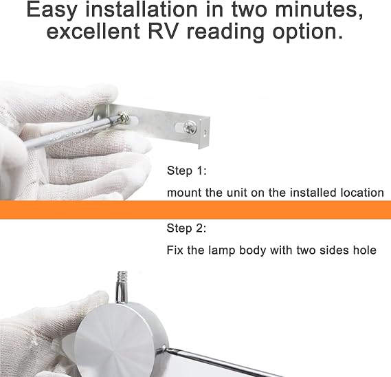 Reading Light Wall Mounted Dimmable, LED Wall Lamp Bedside Lamp with Switch Touch, Flexible Gooseneck Bed Light, 360° Swing, USB Charging for Bedside, Bedroom, Motorhome [Energy Class C]