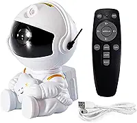 Projetor de luz da galáxia do astronauta - Projetor de céu estrelado de astronauta | Night Light com céu estrelado e controle remoto, estimula a imaginação e a criatividade das crianças Comfrey