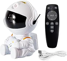 Projetor de luz da galáxia do astronauta - Projetor de céu estrelado de astronauta | Night Light com céu estrelado e controle remoto, estimula a imaginação e a criatividade das crianças Comfrey