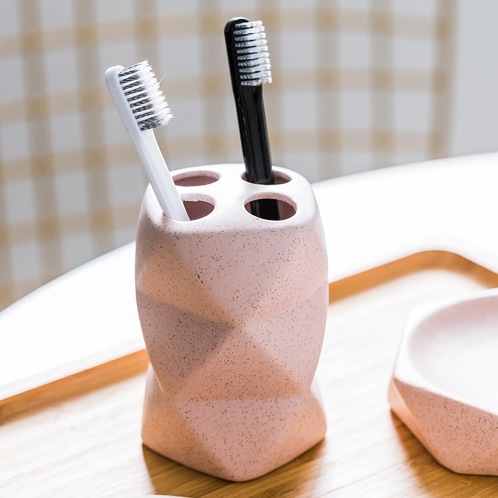 Juego de 4 accesorios de baño para cepillo de dientes, accesorios para el hogar para niños, niñas, niños, viajes al aire libre, dispensador de jabón