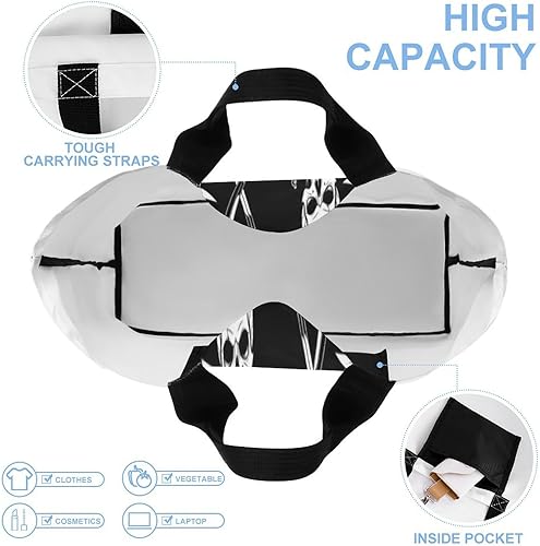 Vista 27 de Grocery Tote Bag, Casual Shopping Bags, Large Machine Washable Shoulder Bag, Reusable Shopping Handbags for Women