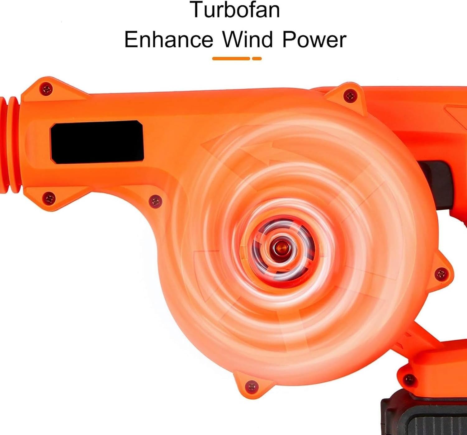 Cordless Leaf Blower Vacuum 21V 2-Pack 4.0Ah Lithium Battery, 2-in-1 Blower & Vacuum with Suction Hose & Carry Box