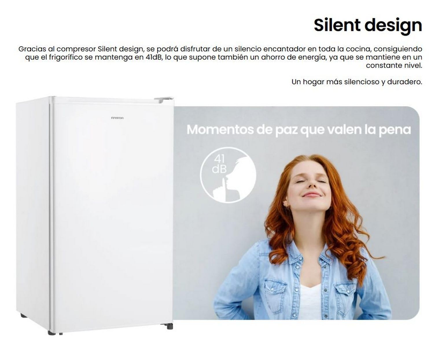 INFINITON FG-A85B - Frigorifico una puerta | Color Blanco | Alto 85cm | Capacidad 92 Litros | Temperatura regulable | Luz LED | Clase A+/F — view 8