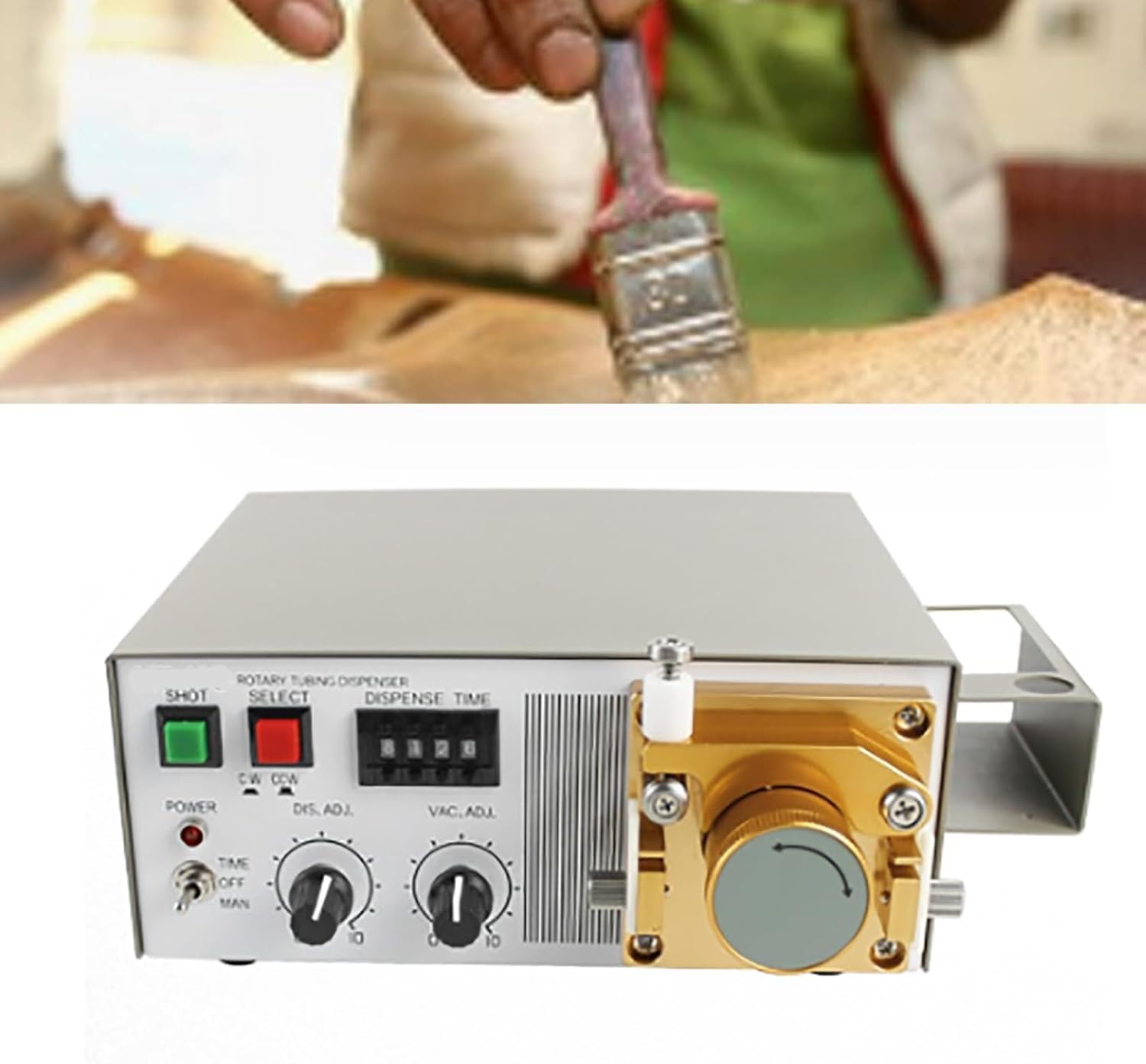 Automatic peristaltic glue dispenser, digital display adhesive applicator quick-drying glue machine, dual operation mode, suitable for water-based glue