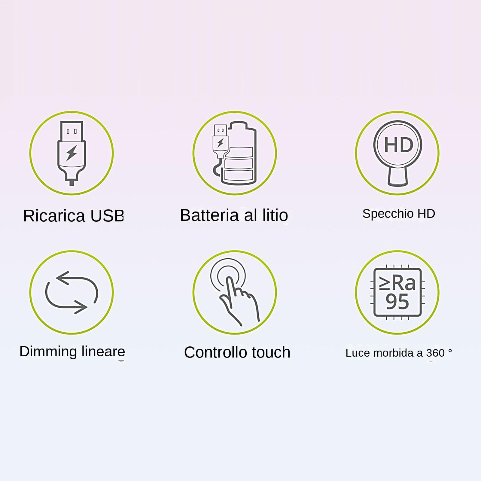 Generico Specchio Illuminato Regolabile con Ingranditore Alta Definizione | con per Trucco da Viaggio per Donne Regalo Camera Notte Cassettiera