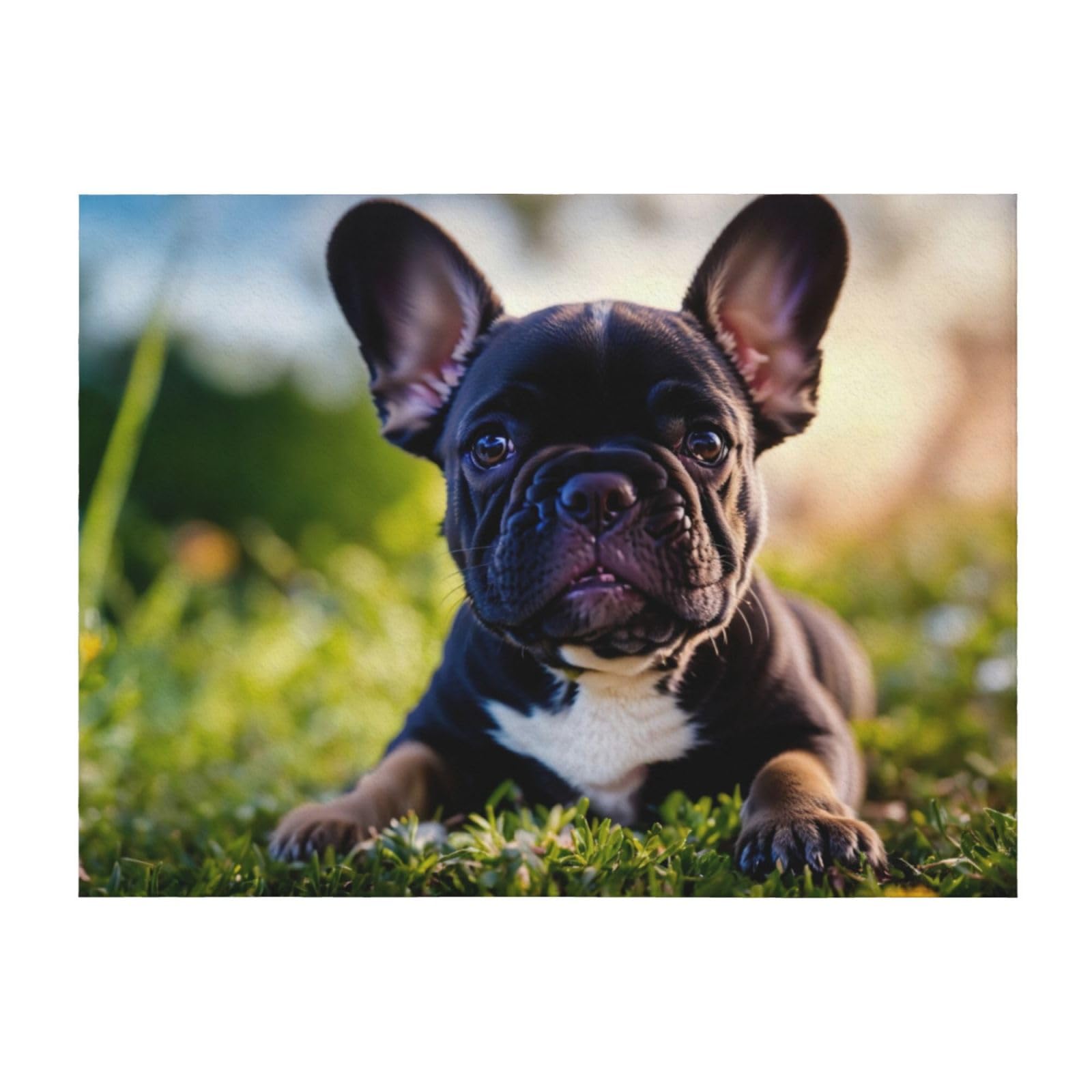 Couverture de lit carlin noir, le cadeau idéal pour amoureux des chiens