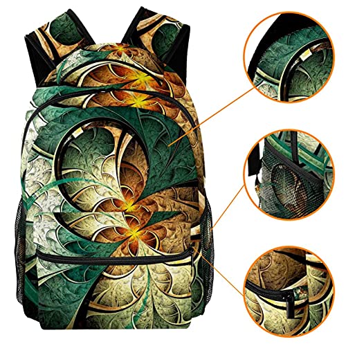 Sac à dos décontracté à effet verre craquelé multicolore haute capacité - 3