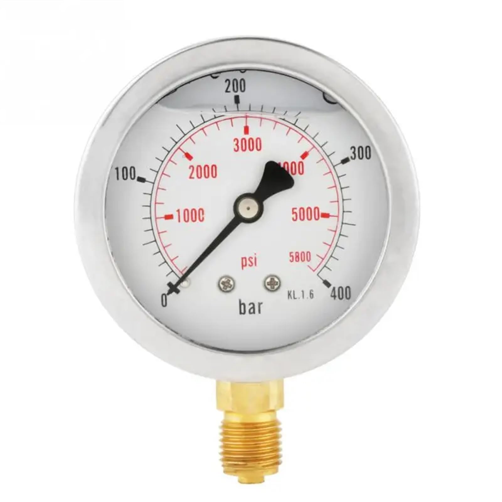 Manómetro hidráulico de 0-400 Bar y 0-5800 PSI, G1/4, Esfera de 68 mm, Herramientas de medición