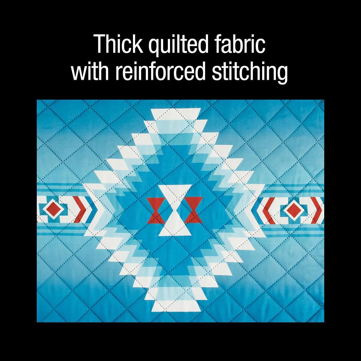 Collections Etc Quilted Turquoise Southwest Furniture Cover