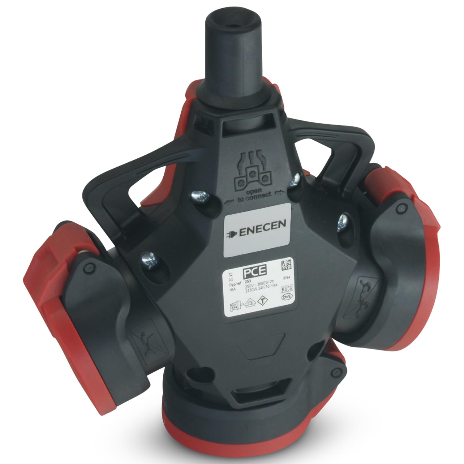 Stecker & Kupplung - Set SK 230V/16A IP54 mit Vollgummi ST/3-Wege KU KD - PCE
