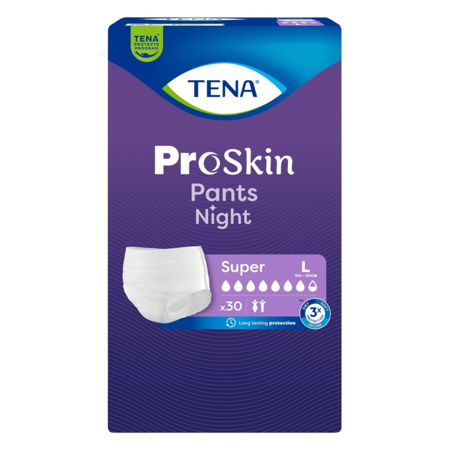 Inkontinenzhosen TENA Pants ProSkin Super Night L Harninkontinenz 30 Stück