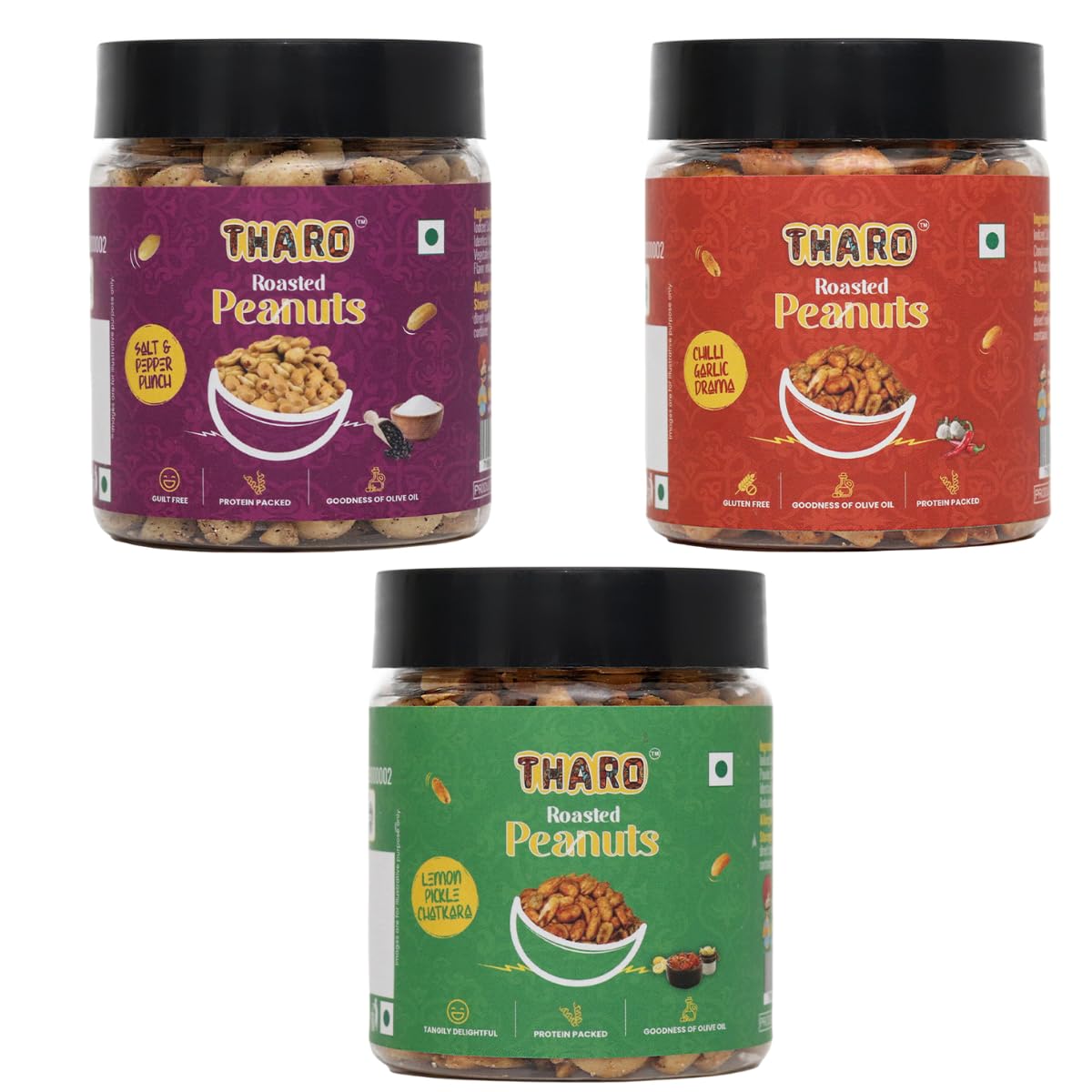 See full amazon price history chart for THARO Lemon Pickle Peanuts(2) + Chilli Garlic Peanuts(2) + Salt & Pepper Peanuts(2) with Goodness of Olive Oil | Rich in Protein | Digestive Wellness | Gluten Free | 90 Gram x 6 Small Jar | Pack of 6 THARO Lemon Pickle Peanuts(2) + Chilli Garlic Peanuts(2) + Salt & Pepper Peanuts(2) with Goodness of Olive Oil | Rich in Protein | Digestive Wellness | Gluten Free | 90 Gram x 6 Small Jar | Pack of 6 (B0D1RH93N9) Amazon Price History, Amazon Price Tracker
