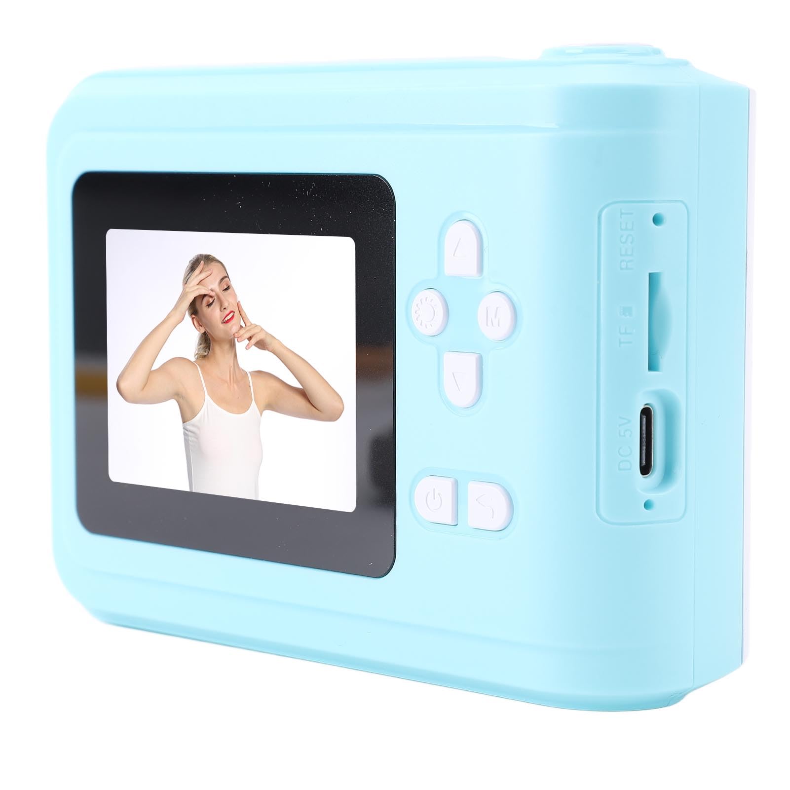 Bewinner Kamera Instant Print Kamera, 1080p Wideo Digital dla Dzieci z Papierem do Drukowania, Obrazy 48 MP, 2,4 -calowy Ekran Kompaktowy Przenośna Kamera Instant dla Chłopców i Dziewcząt (BLUE)