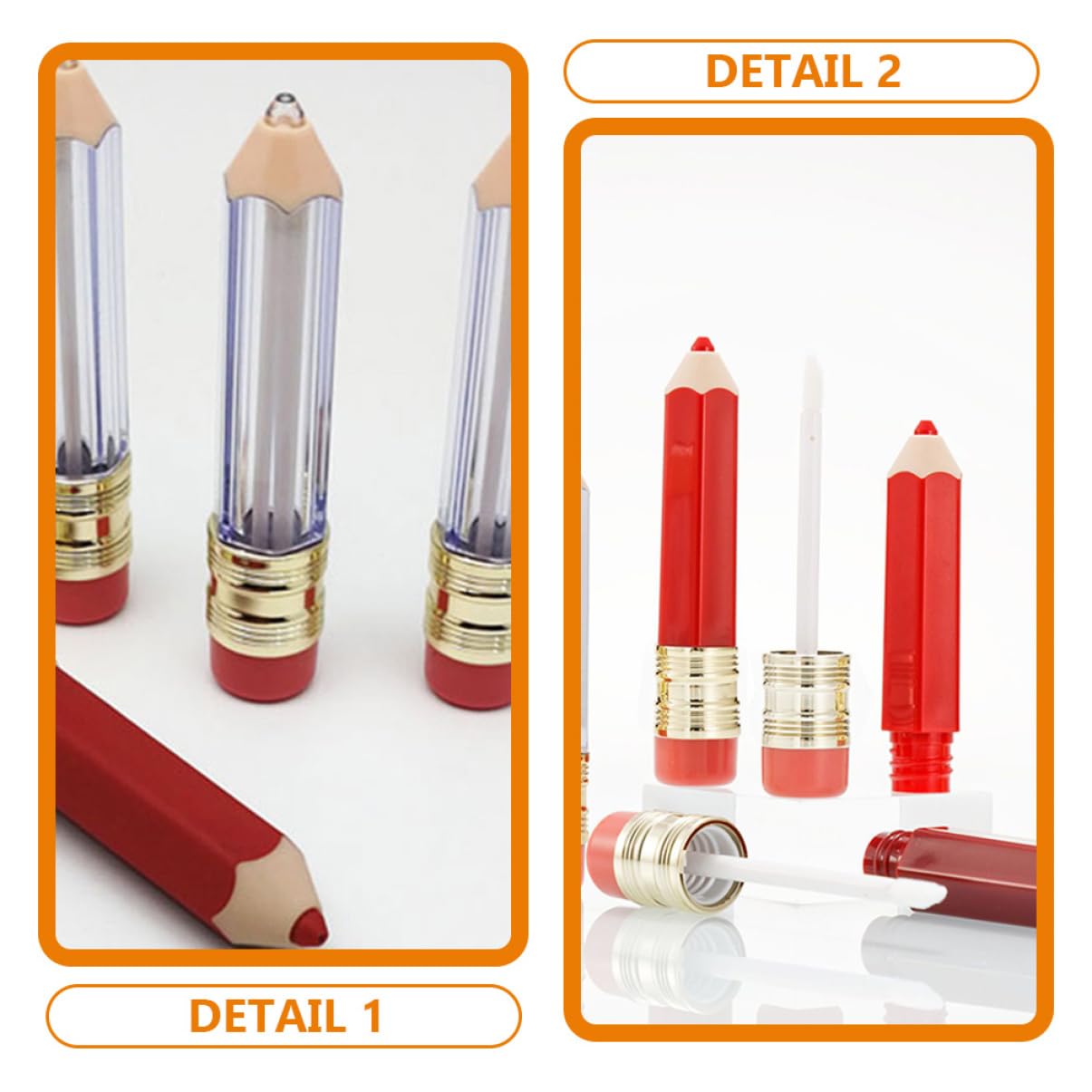 PACKOVE 2 Set Matita Rossetto Tubetto Vuoto Lucidalabbra Tubetti Lucidalabbra Trasparente Porta Fai Da Te Balsamo Idratante Cercatore 10 pezzi * 2