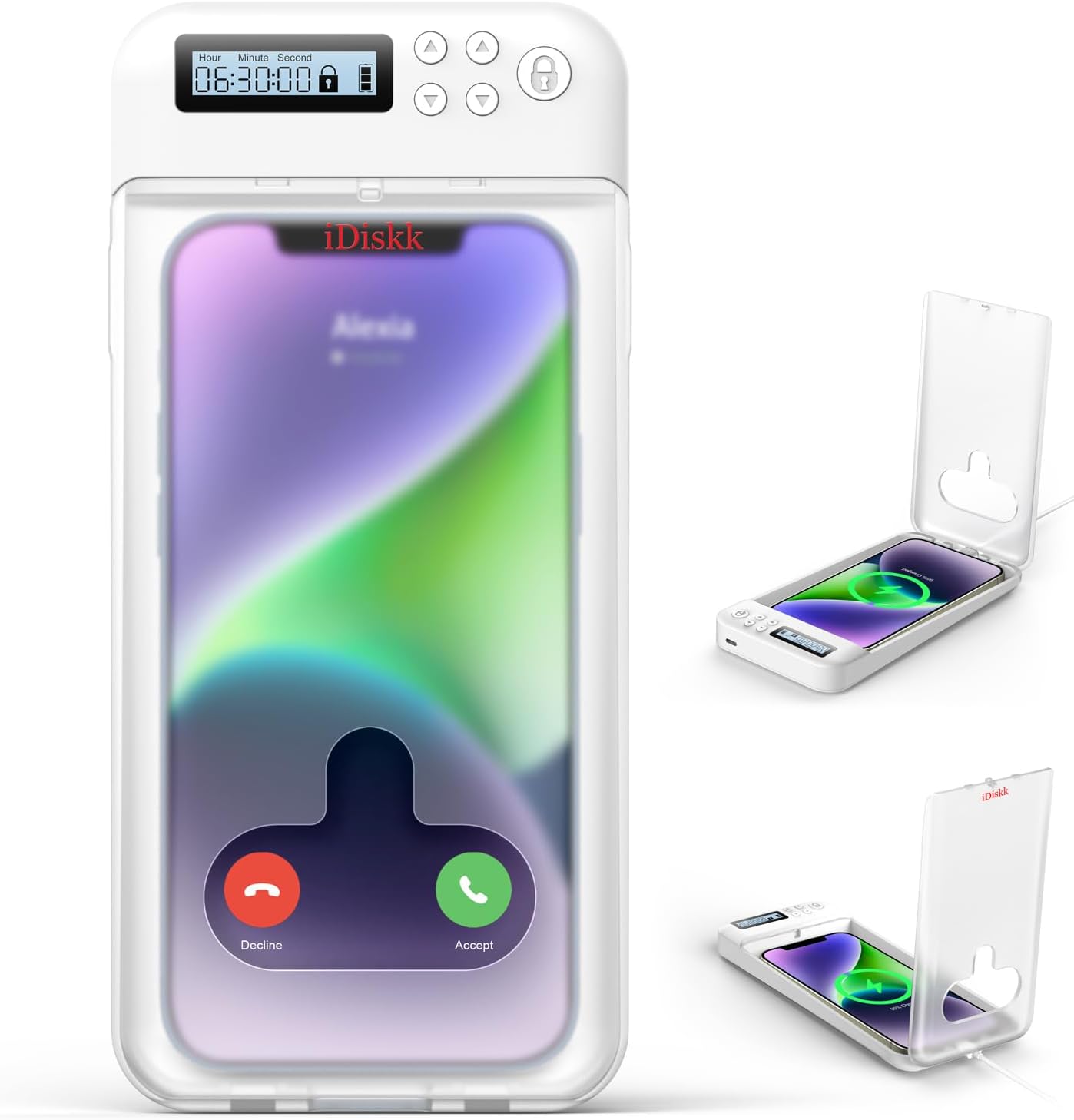 【NEW】iDiskk Phone lock box,Phone Jail,timer lock box for Android Phone