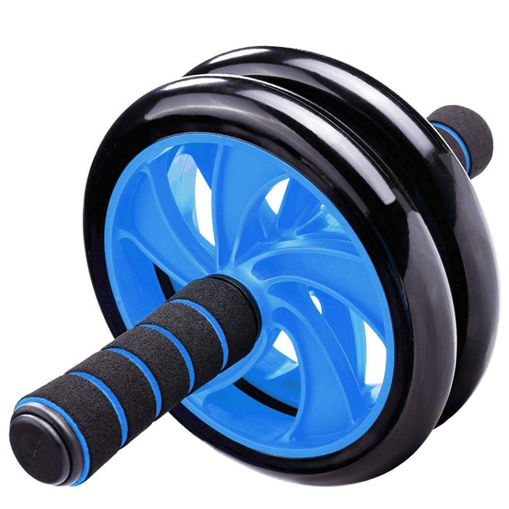 Wheel Roller,Ab Wheel Abdominal Exercise Abdominal Wheel Men's Household Abdominal Exercise Roller Abdominal Abdominal Fit. WULE01 (Color : Blue, Size : 24x18.5cm)