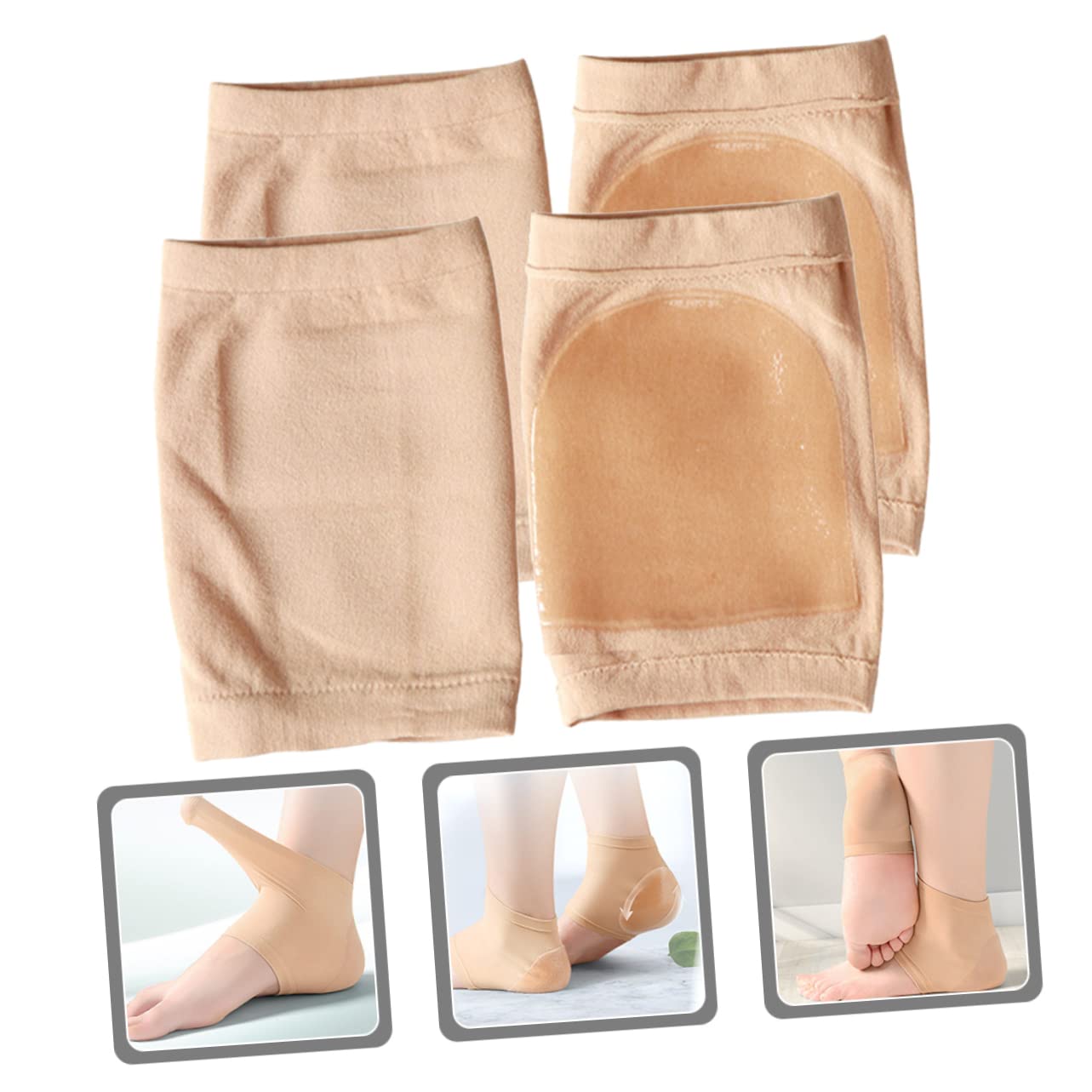 FRCOLOR Protective Heel Wrap Ankle Sleeve Moisturizing Foot Socks for Work Shoes Casual Shoes and Outdoor Use