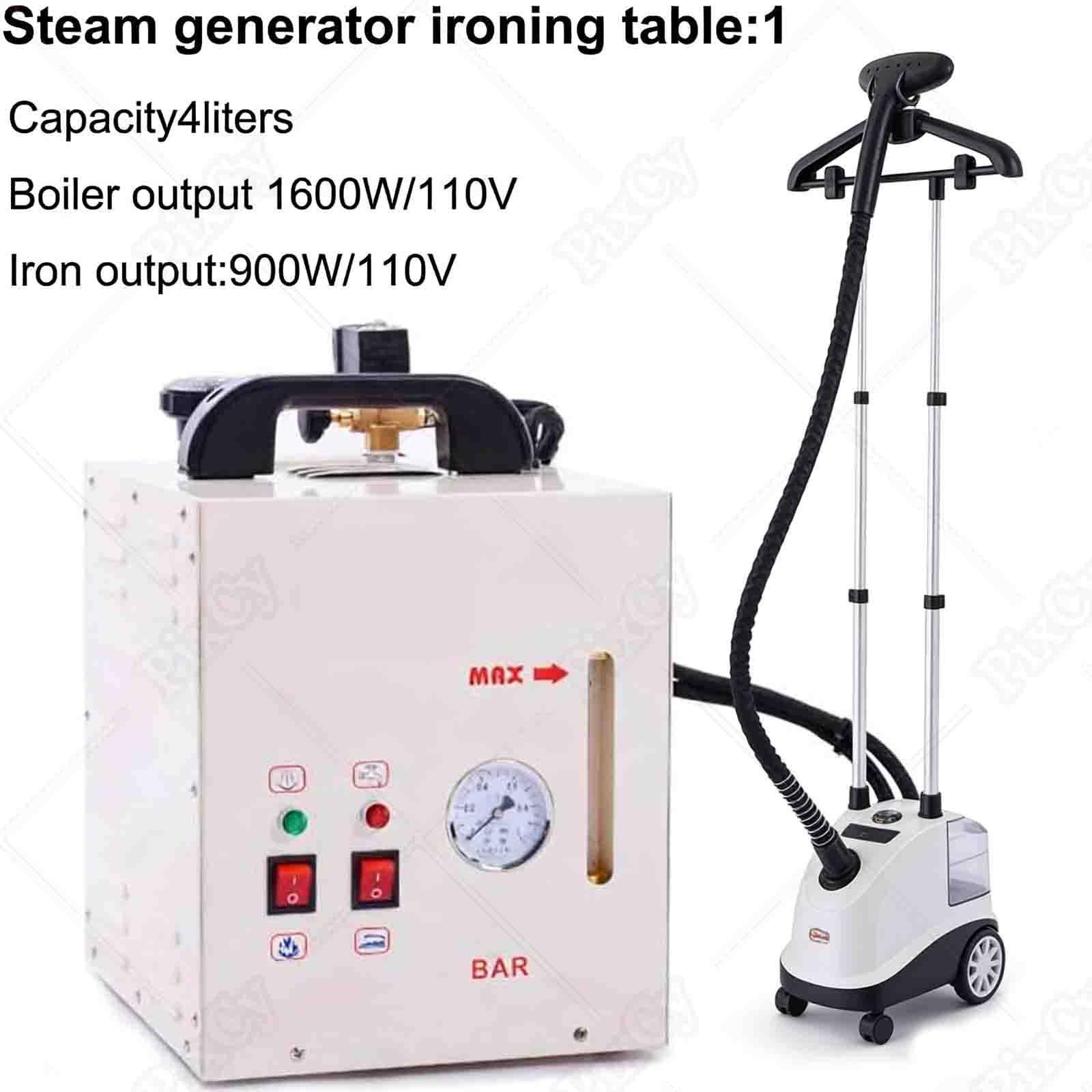 Station de repassage à vapeur industrielle, réservoir d'eau de 4 L, manomètre en temps réel, voyant d'avertissement, semelle en aluminium pour usines de vêtements et blanchisseries