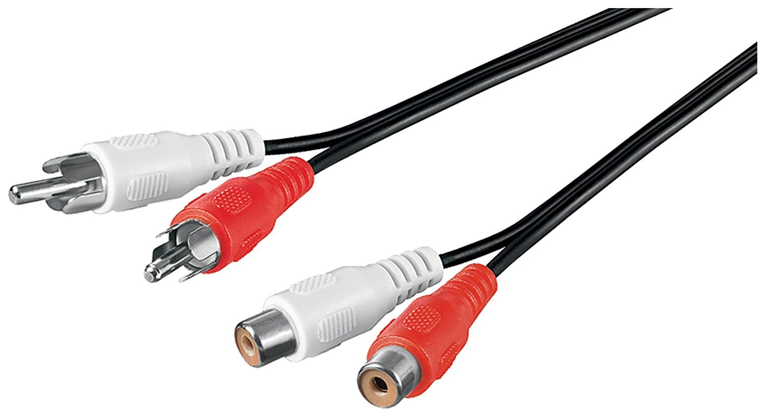 Goobay 50437 Stereo Extension Cable 2x RCA, 10 m Cable Length