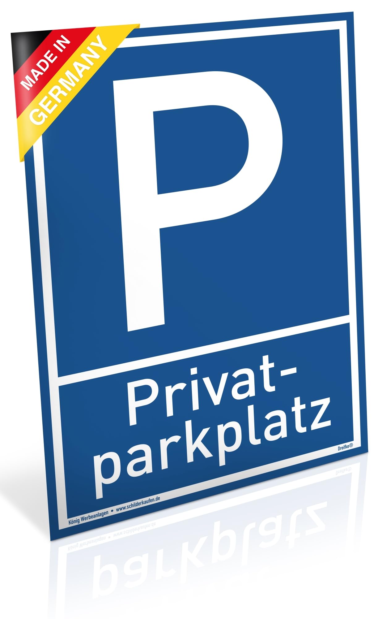 Cartello KundenParkplatz – Parcheggio Riservato Ai Clienti – 20x30 Cm – Plastica Bianco E Blu – Resistente UV E Agenti Atmosferici - 2