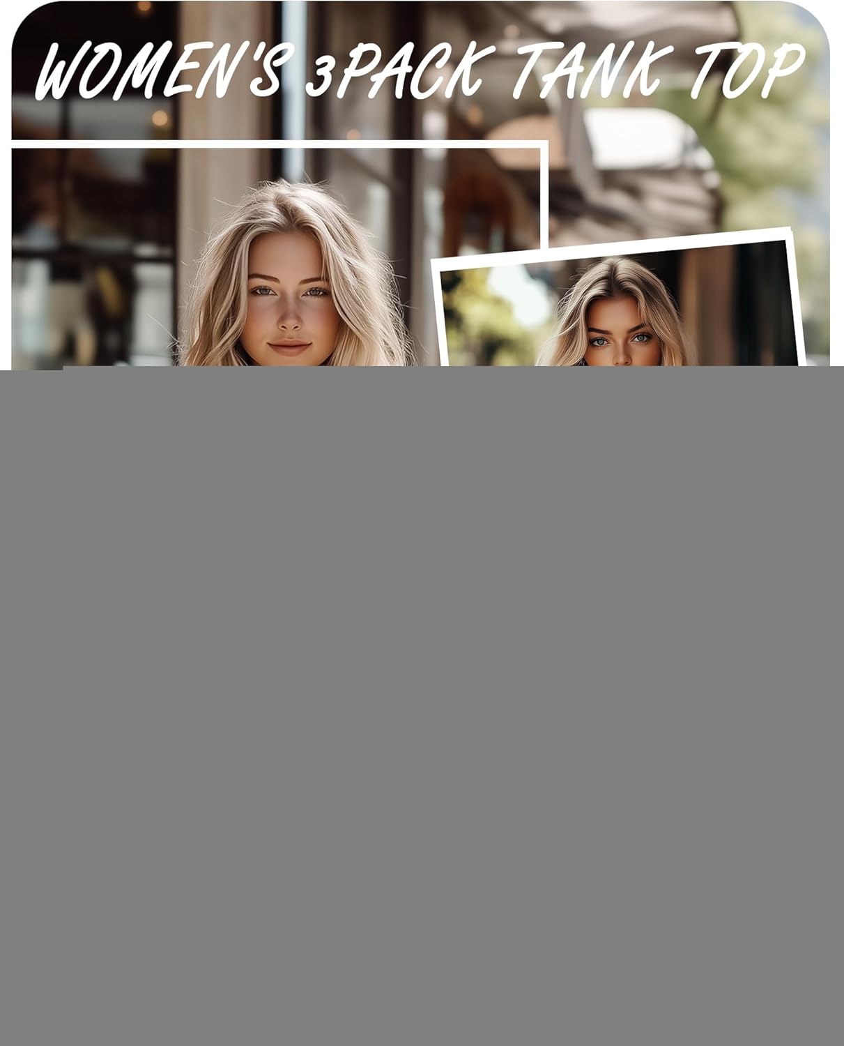 Ficerd 3 Pack Women's Tank Tops Sleeveless Crew Neck Summer T-Shirts Side Curved Hem Loose Casual Blouses - Image 4