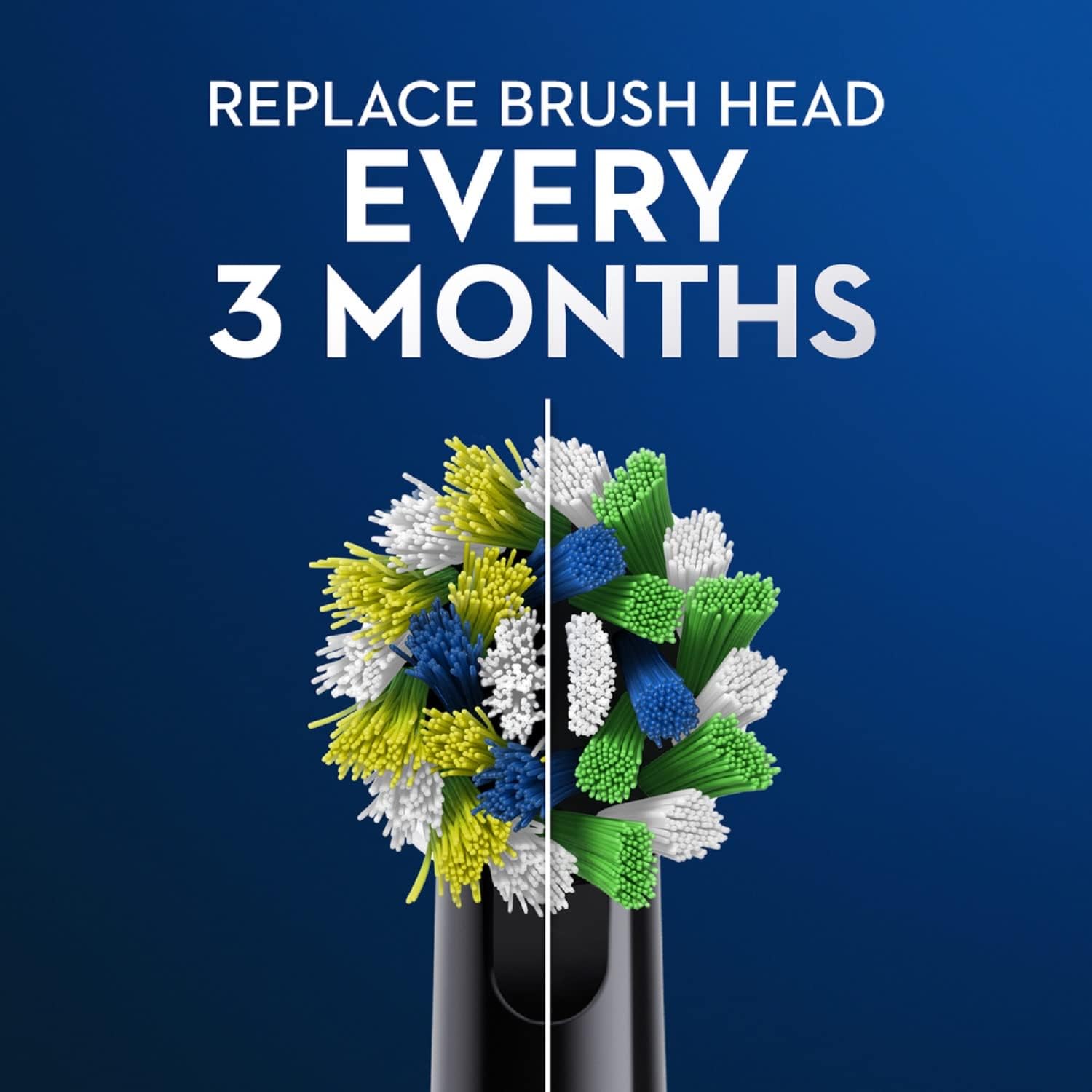 Oral-B Pro 1000 Rechargeable Electric Toothbrush, Black, 4 Replacement Brush Heads