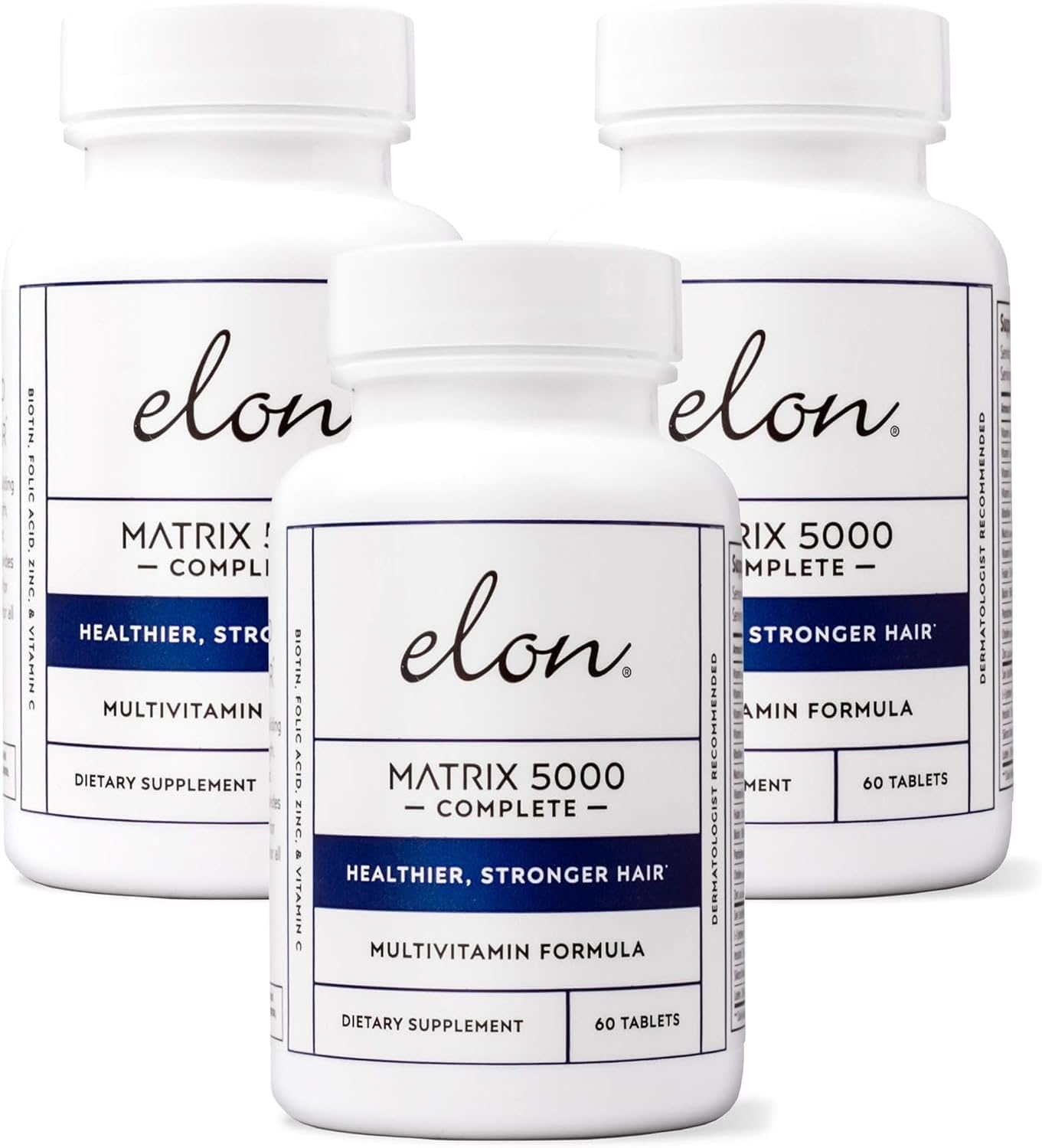 Matrix 5000 Complete Multivitamin — Skin, Hair and Nail Growth Vitamins — Healthy Hair Growth Vitamins for Women & Men — 5000Mcg Biotin Supplement, Pack of 3 (180 Day Supply)