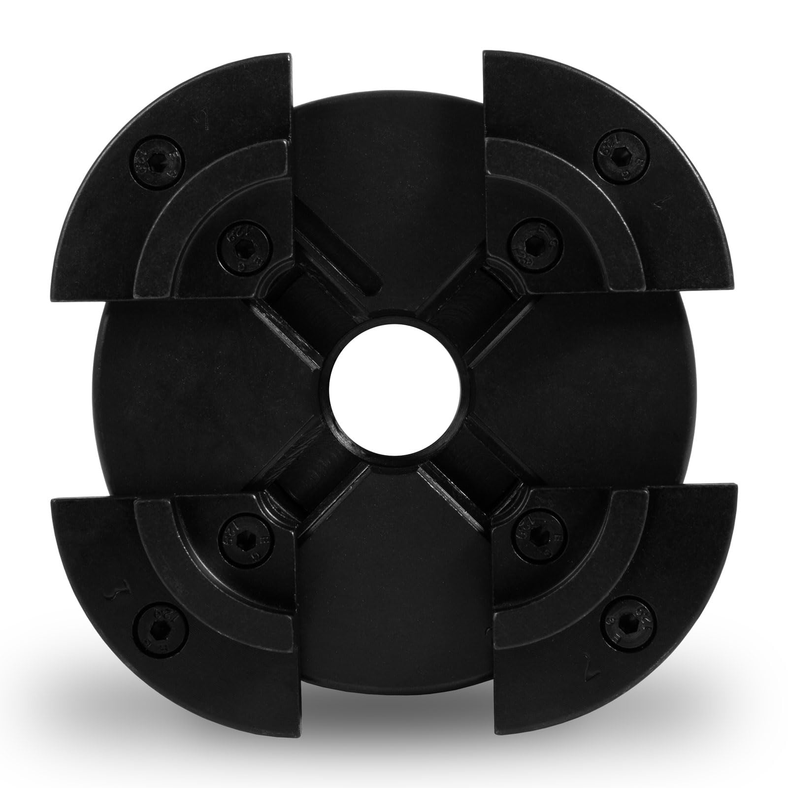 EBERTH Plato de tres garras con 125 mm de diámetro, 5" Autocentrante, Rosca de conexión 1" -8 TPI, Incl. herramienta de sujeción, Accesorios de torno, Plato de torno de alta calidad, Plato de sujeción