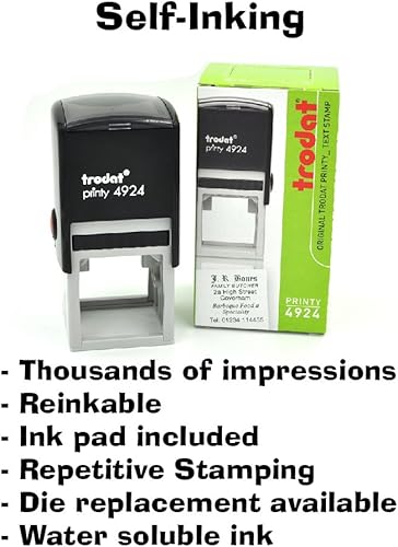 Miniatura 3 de Sello de dirección de letra redonda con almohadilla de tinta  Sello de dirección de apellido con monograma personalizado  Sello de dirección