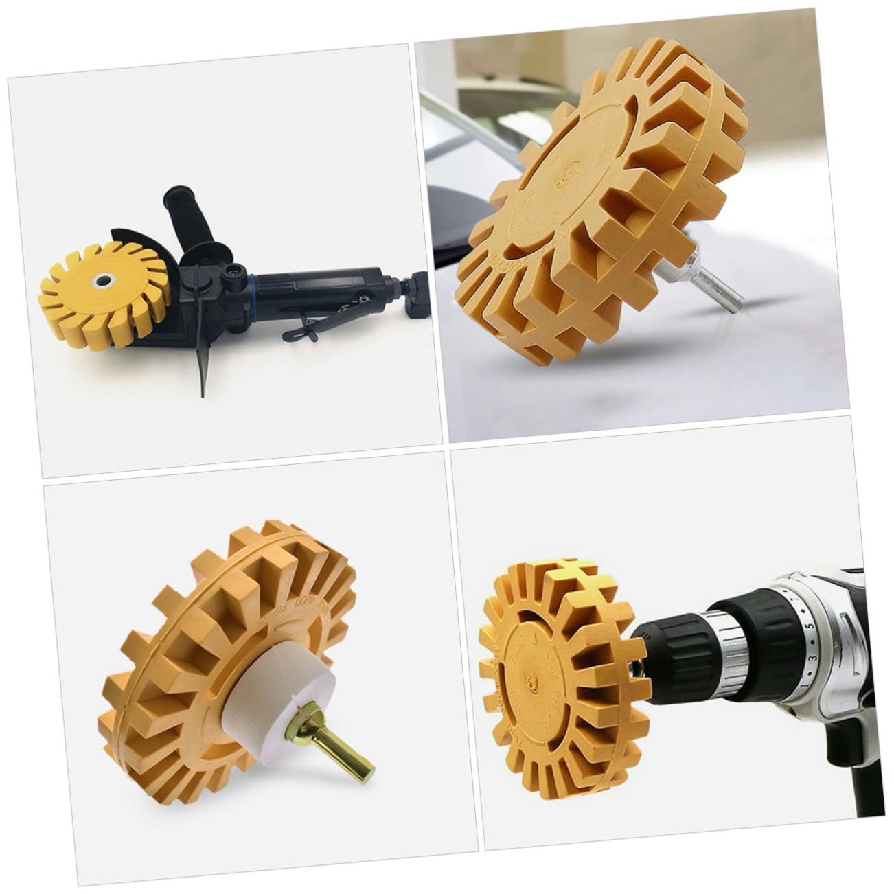 5 Stück Eraser Wheel Radierer für Aufkleberentfernung Effektives Werkzeug zum Entfernen von Kleberesten für Auto Haushalt und Industrie Langlebig und