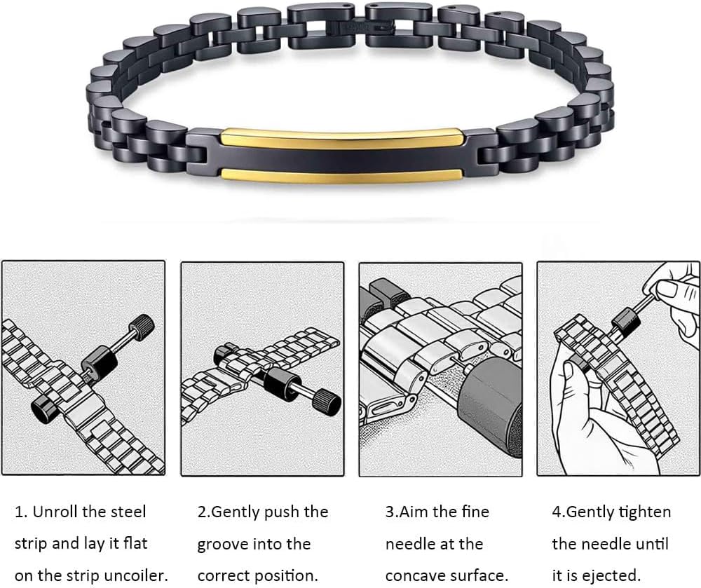 6 mm Stainless Steel Bracelet for Men and Women, Chain Watch Bracelet, Fashionable and Comfortable, Everyday Versatility, Black/Silver/Gold/Gold & Silver - Image 6