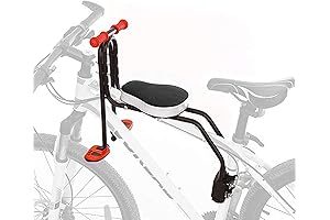 Kids Tag Along Bike Seat - Front-Mounted, Adjustable & Safe for Kids...