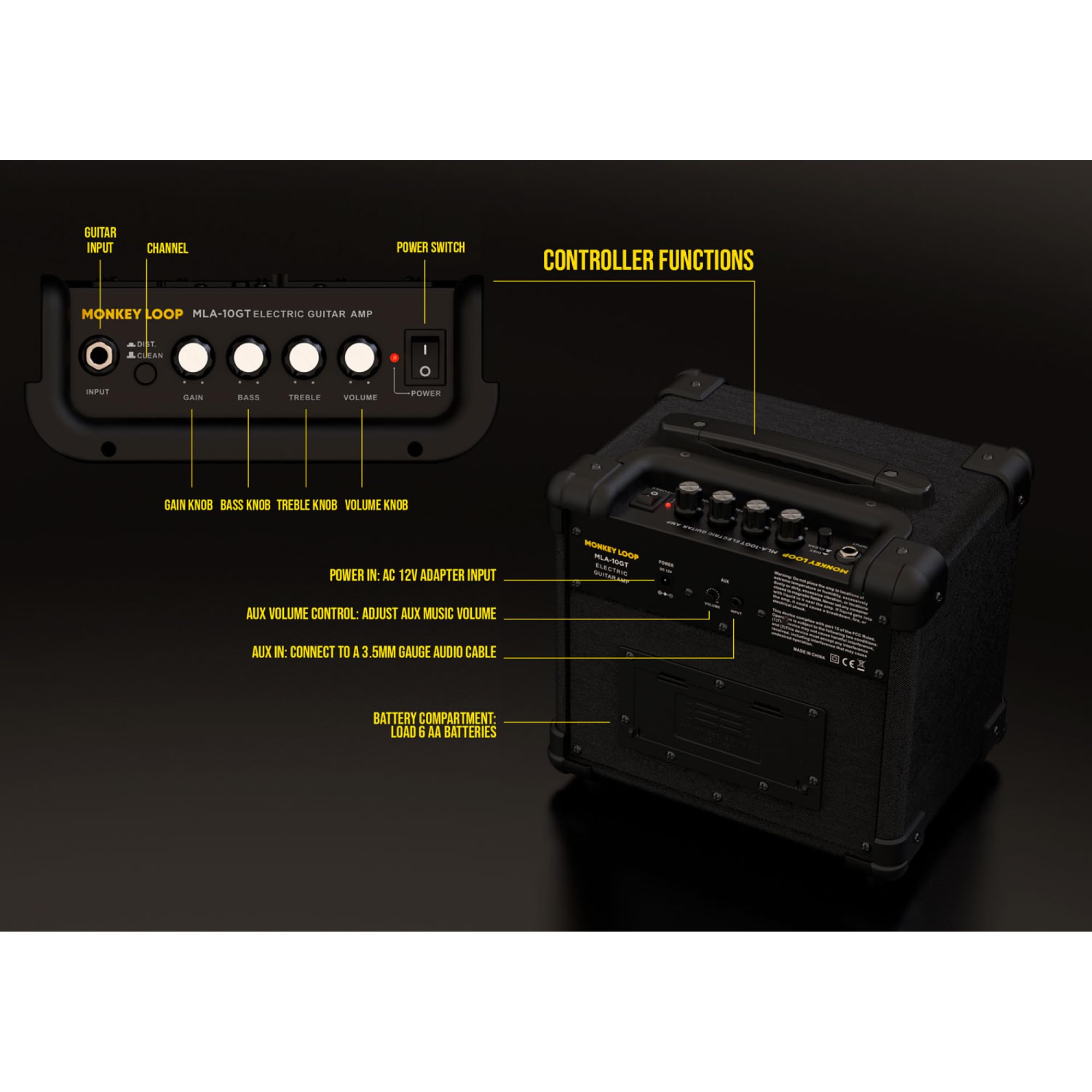 MONKEY LOOP MLA-10GT Amplificador de Guitarra Electrica Combo