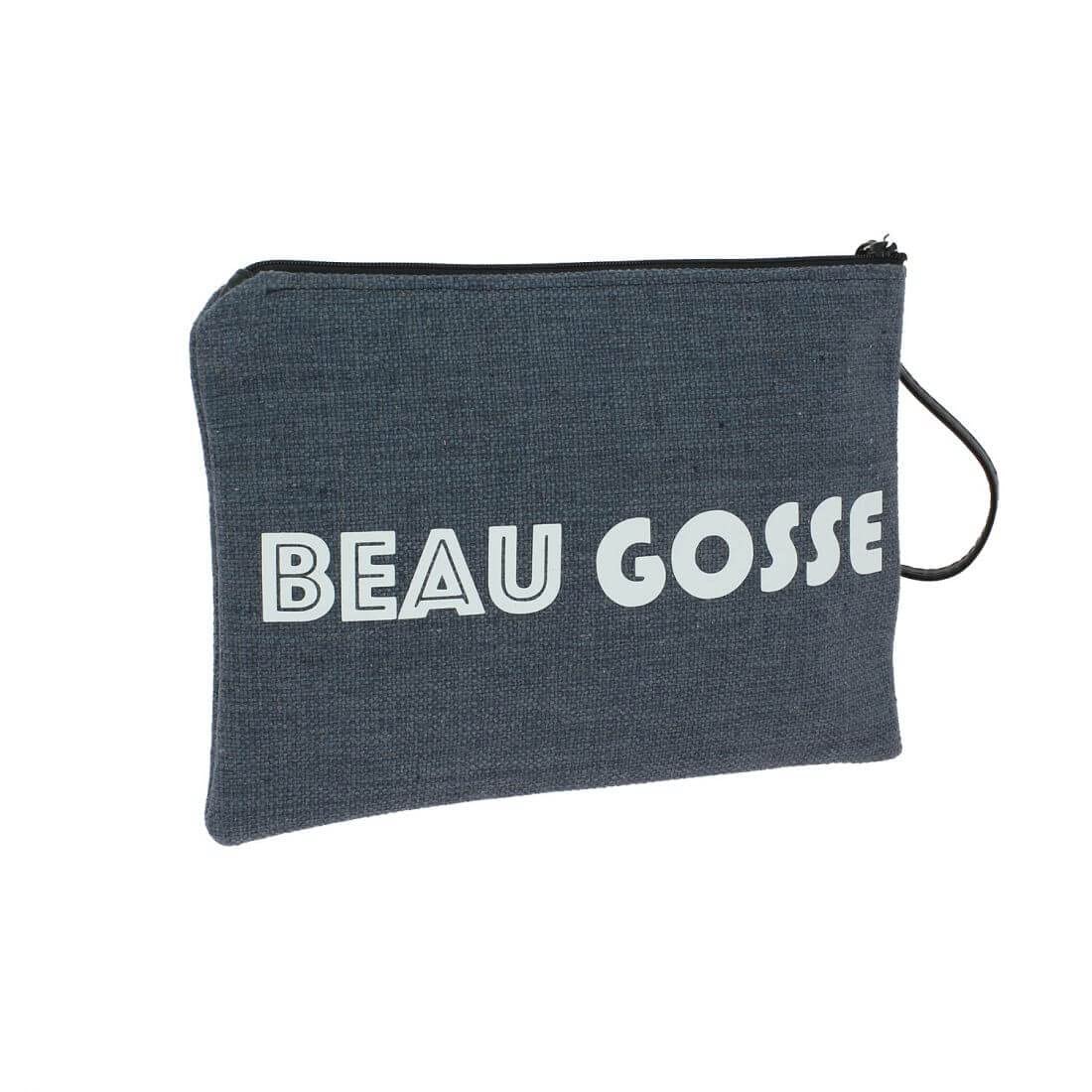 Trousse de toilette Beau Gosse Emmanuel Création bleu jeans Aquitaine