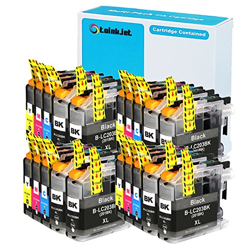 20 Pack TOINKJET Compatible Replacement for Brother LC203 LC 203 XL LC201 Ink Cartridges For MFC-J460 MFC-J480DW MFC-J485DW MFC-J680DW MFC-J885DW J880DW MFC J5520DW J5620DW J5720DW J4420DW