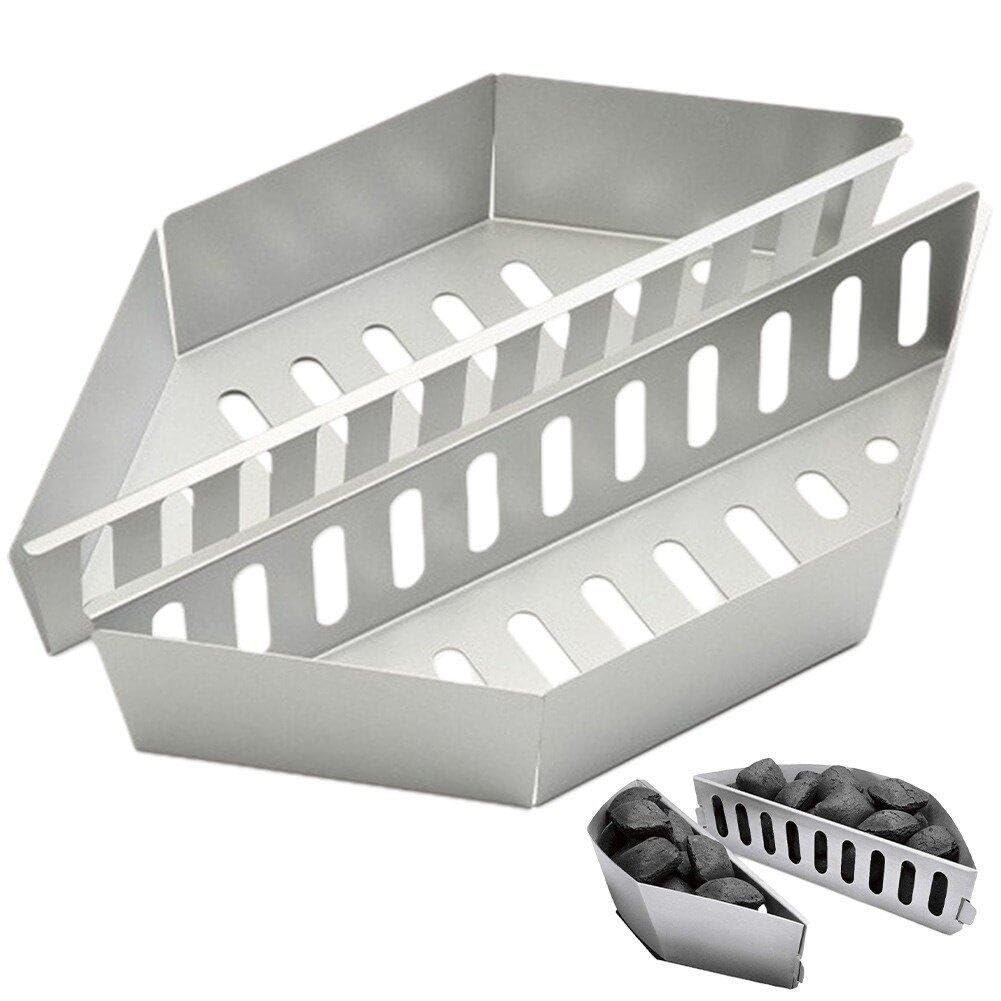 Cestino per Carbone in Acciaio Inossidabile Cestello per Barbecue per Griglie a Bollitore - Supporto per Bricchette di Carbone per Utensili E Accessori per Barbecue