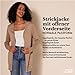 Amazon Essentials Damen Leichte Strickjacke ohne Knöpfe (in Übergröße erhältlich), Dunkelgrau Meliert, M